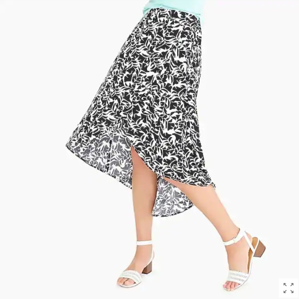 NWT J Crew Faux- wrap pull-on midi skirt
